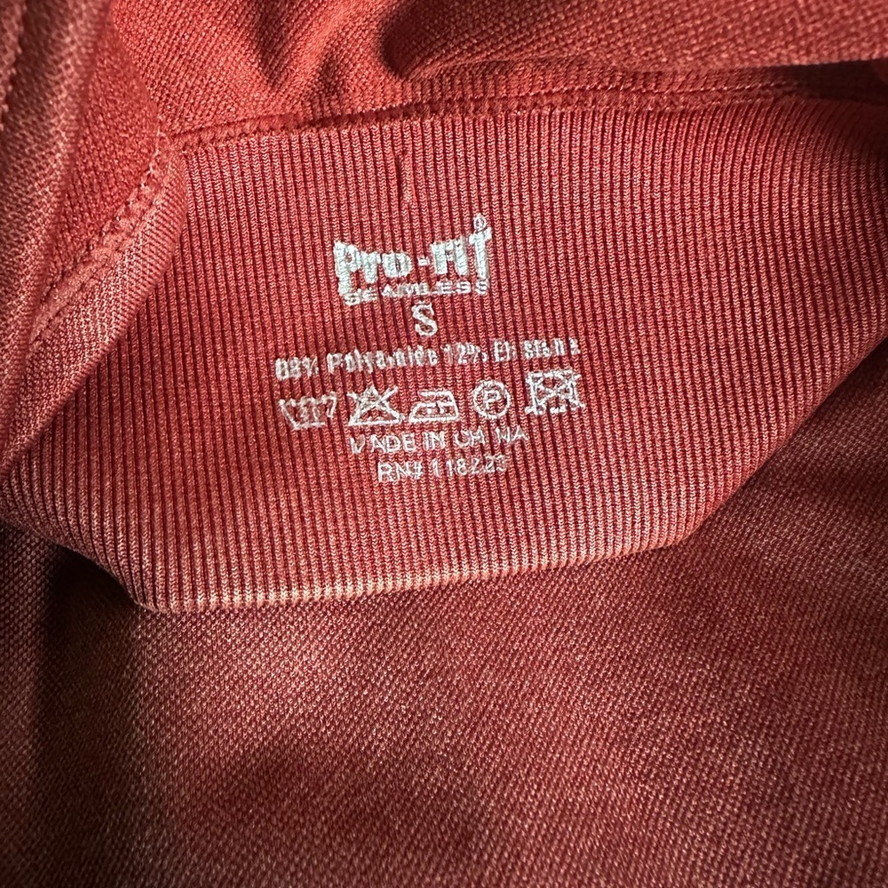 Seamless Ribbed Sports Bra - Warm Rust - Picture 3 of 3